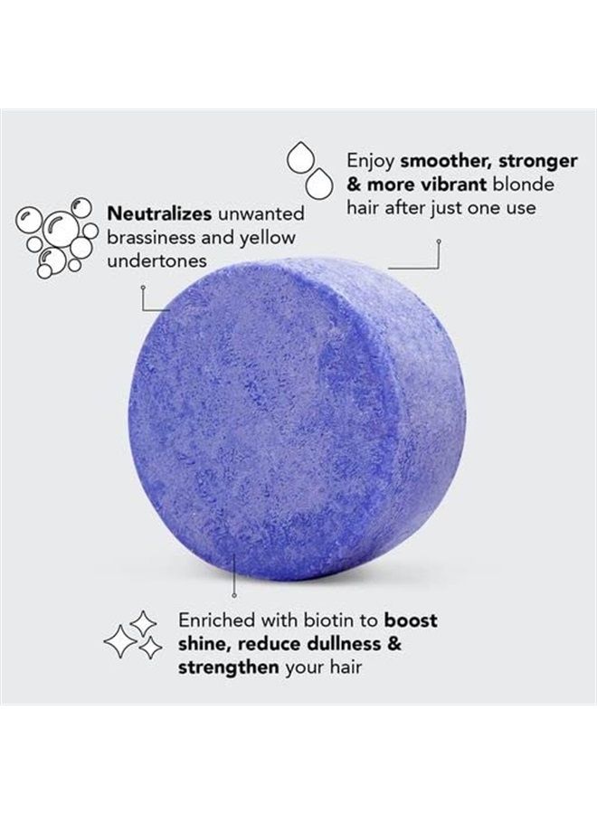 Kitsch Purple Shampoo Bar for Blonde Hair - Toning Purple Shampoo Bars with Biotin for Strengthening Hair & Neutralizing Brassy Tones | Vegan Solid Shampoo Bar for Hair Shine | Zero Waste, 3.2 oz - Image 2