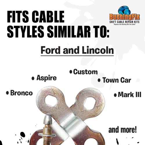 BushingFix.com BushingFix FA1Kit Transmission Shift Linkage Repair Kit, Automatic Transmission Shift Linkage/Rod Kit compatible with Ford, Lincoln, and Mercury Models, Shift Linkage Bushing Easy Repair Replacement - Image 5