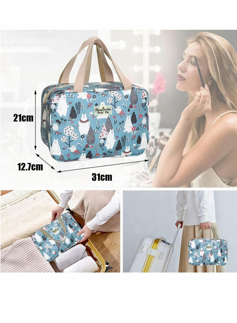 KASTWAVE Toiletry Bags, Travel Hanging Ladies Wash Bag, Large Makeup Bag - Image 2