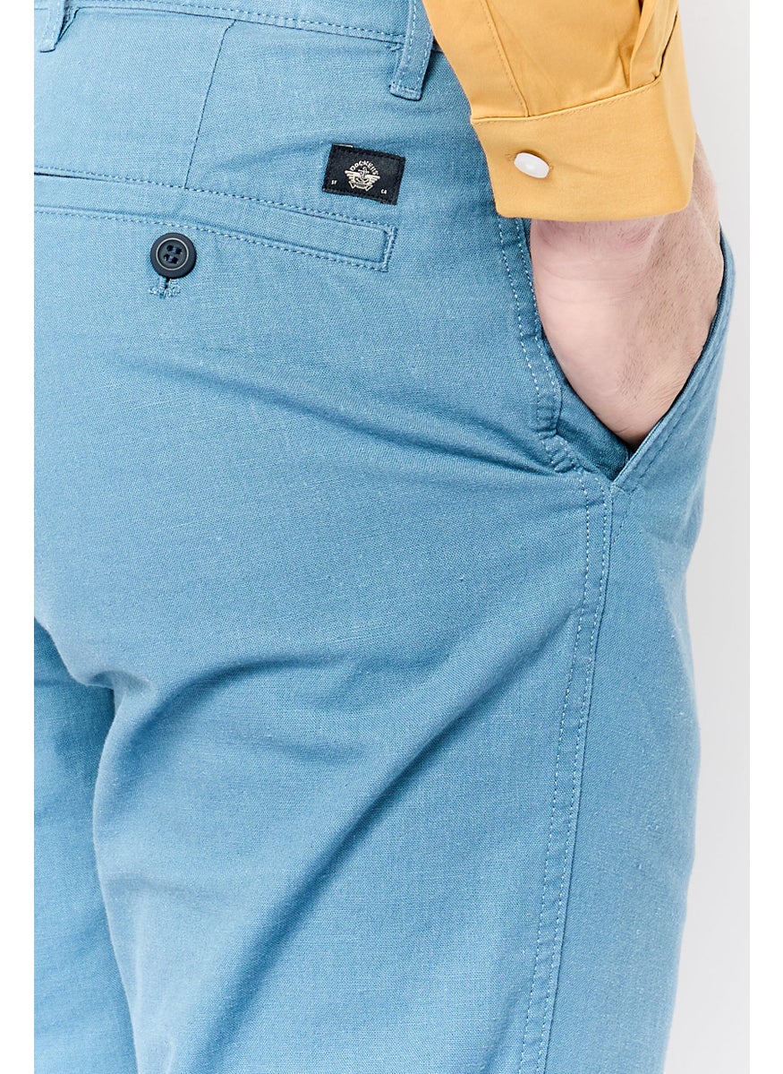 DOCKERS - Men Slim Fit Solid Chino Pants, Slate Blue - Image 1