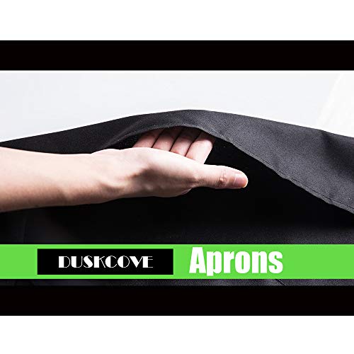 DUSKCOVE 8 Pack Bib Aprons Bulk - Unisex Black Commercial Apron with 2 Pockets for Kitchen Crafting BBQ Drawing Cooking - Image 4