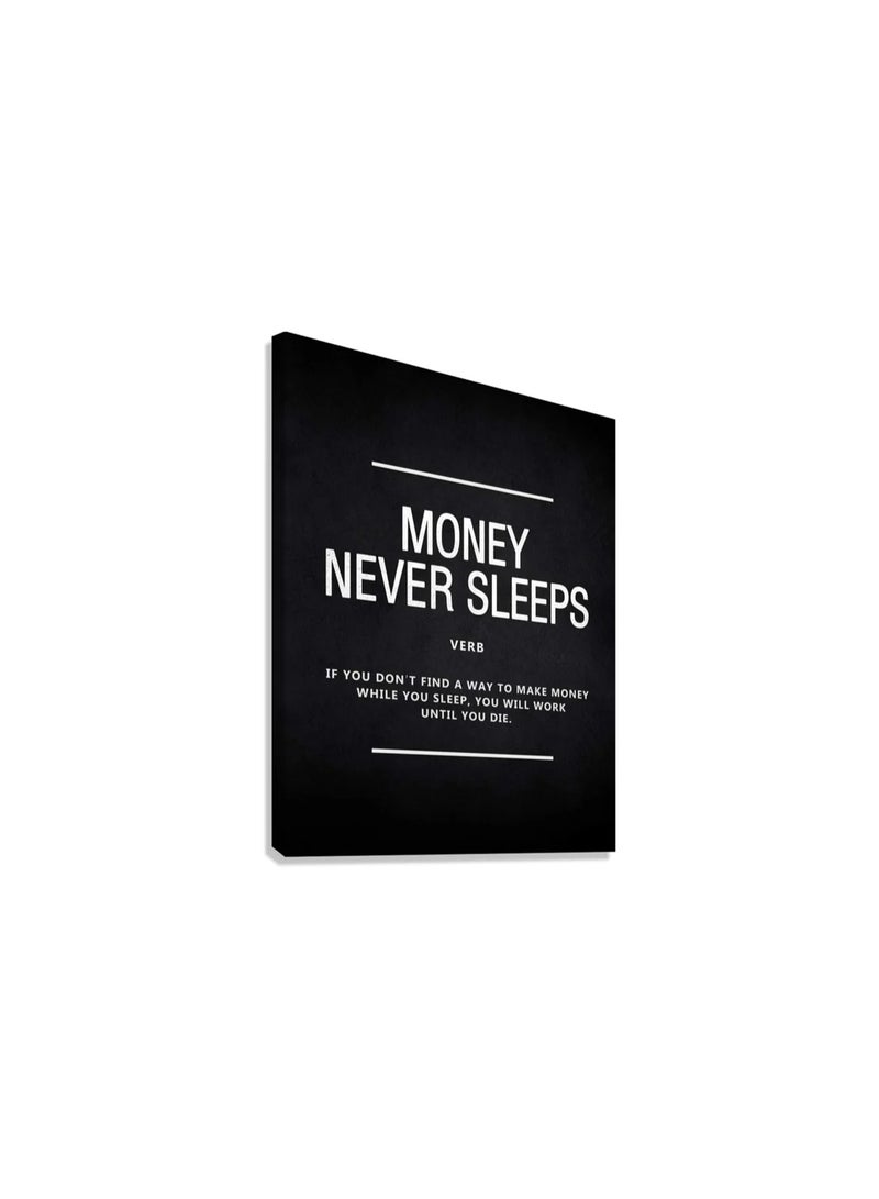 TNESSENTIAL MOTIVATIONAL POSTER  MONEY NEVER SLEEPS - Image 4