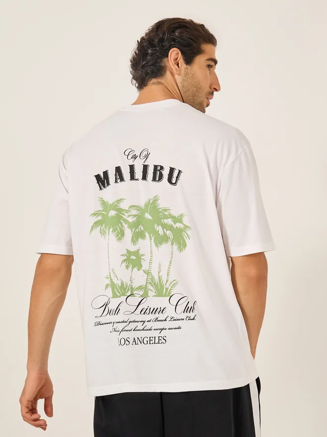 Styli Styli Back Graphic Print Short Sleeve Oversized T-Shirt