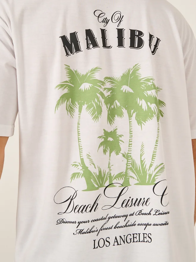 Styli Styli Back Graphic Print Short Sleeve Oversized T-Shirt