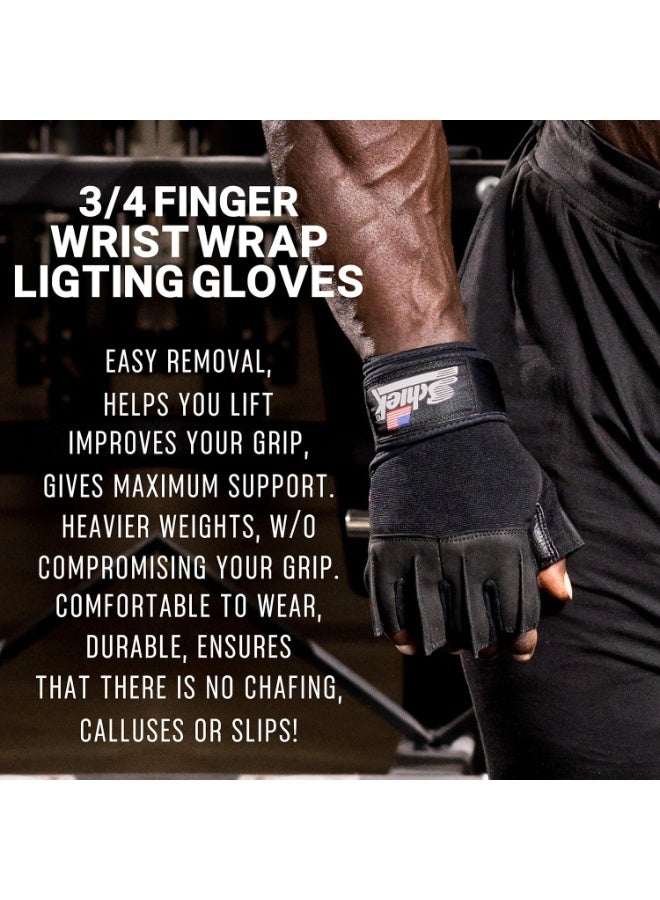 شيك قفازات رفع الأثقال النسائية من Schiek موديل 520 Platinum - أسود متوسط - Image 4