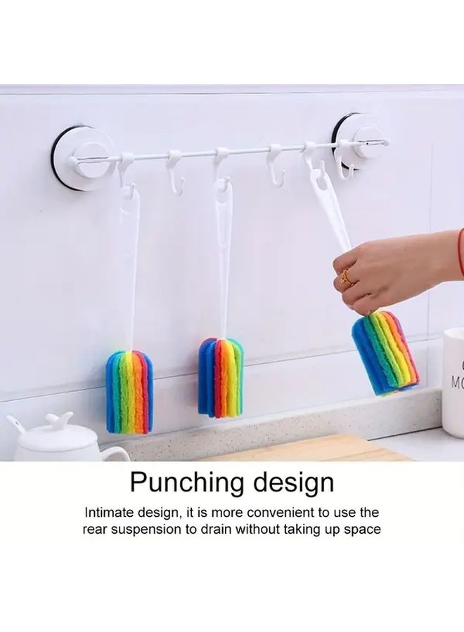 3pcs Color Container Brush Long Handle Sponge Cup Cleaning Brush Milk Bottle Brush Multi Purpose Decontamination Brush No Dead Angle - Image 4