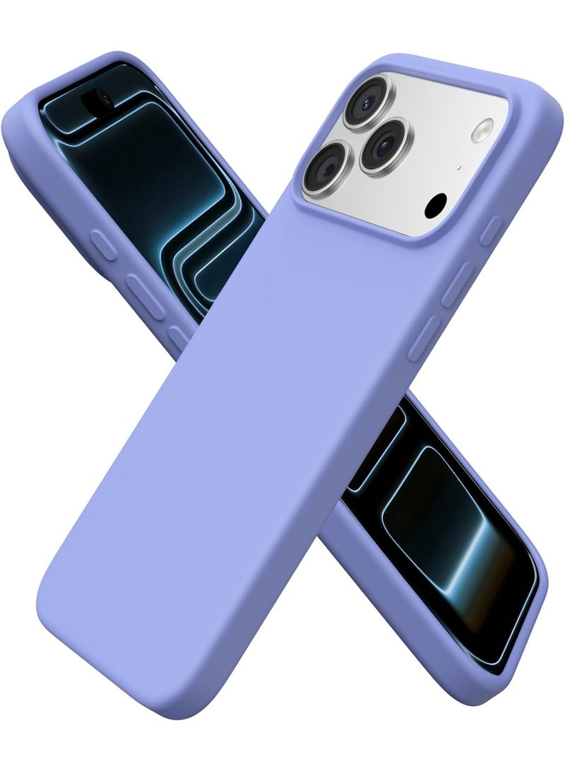 Compatible with iPhone 17 Pro Max Case 6.9", Slim Liquid Silicone 3 Layers Soft Gel Rubber Shockproof Protective Cover with Anti-Scratch Microfiber Lining-Ice Blue - Image 1