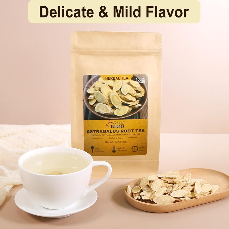 FullChea Astragalus Root Tea - Premium Caffeine-Free Herbal Tea, 6oz (171g) Loose Leaves - Image 5