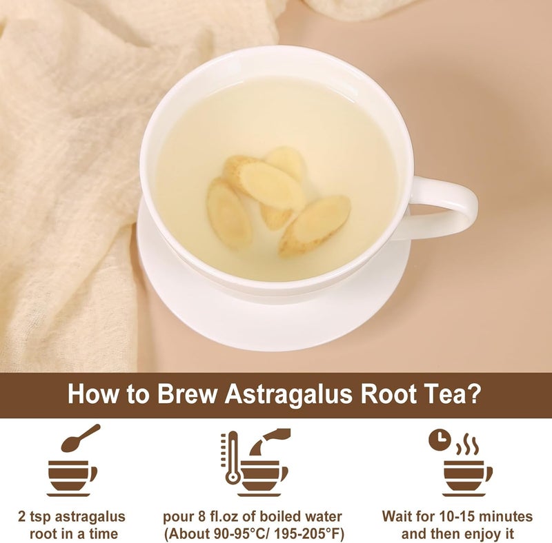 FullChea Astragalus Root Tea - Premium Caffeine-Free Herbal Tea, 6oz (171g) Loose Leaves - Image 4