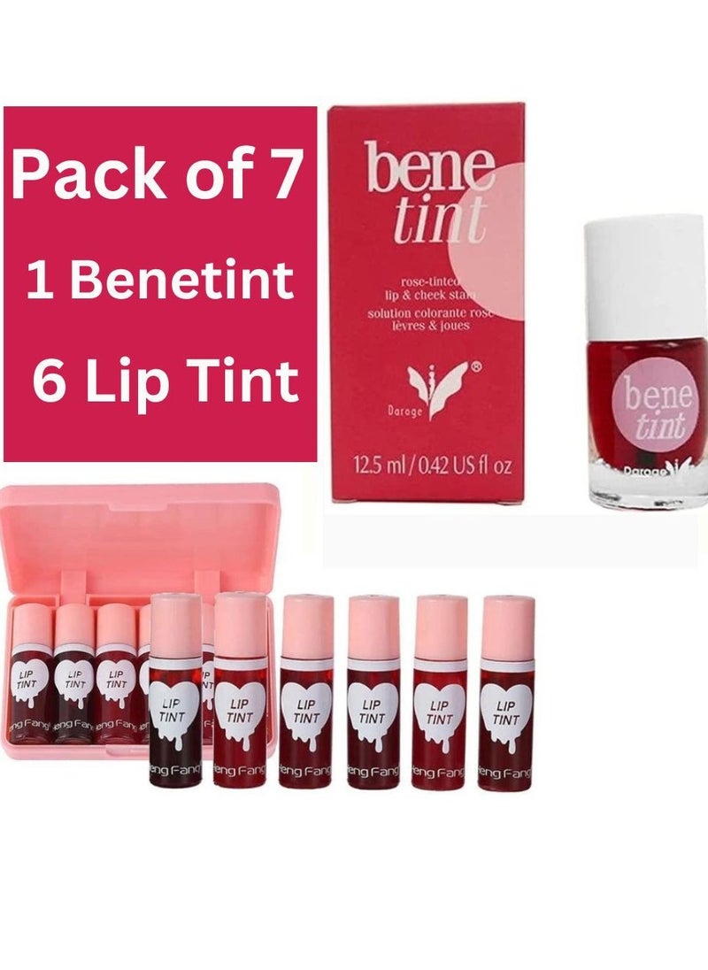 Heng Fang Pack of 7 Tint (1 Benetint,6Lip tint)  - Image 1