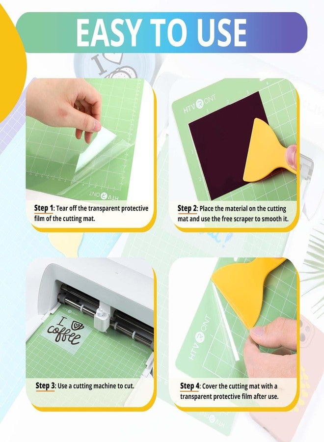 HTVRONT Cutting Mats Compatible with Cricut Joy Xtra, 3 Pack Cutting Mats 8.5"x12"(StandardGrip, LightGrip, StrongGrip), Variety Adhesive Reusable Accessories Compatible with Cricut Joy Xtra - Image 5