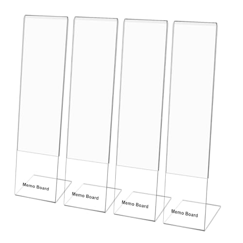 Gelite Monitor Memo Board Holder by Computer Screen Acrylic Sticky Note Stand Message Panel Reminder for Office Pack of 4 Clear - Image 1