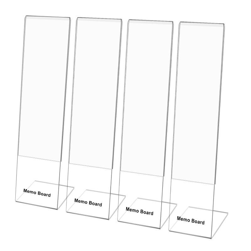Gelite Monitor Memo Board Holder by Computer Screen Acrylic Sticky Note Stand Message Panel Reminder for Office Pack of 4 Clear - Image 2
