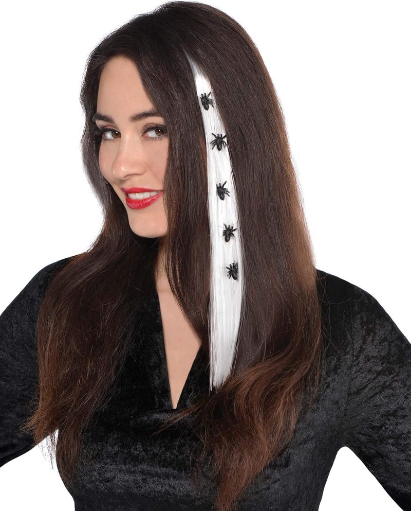 Amscan Witch Spider Hair Extensions  14 12 WhiteBlack  2 Pcs