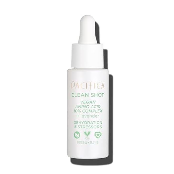 Pacifica Face Serum by Pacifica - Clean Shot Vegan Amino Acid 10% Complex10% Solution l – Balancing Facial Serum for Oily & All Skin Types, Vegan & Cruelty-Free, 0.8 oz - Image 1