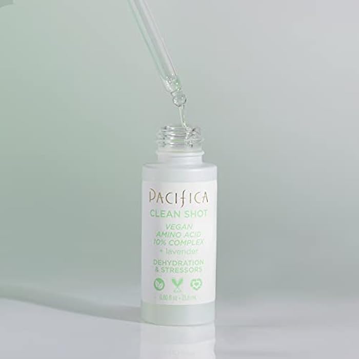 Pacifica Face Serum by Pacifica - Clean Shot Vegan Amino Acid 10% Complex10% Solution l – Balancing Facial Serum for Oily & All Skin Types, Vegan & Cruelty-Free, 0.8 oz - Image 3
