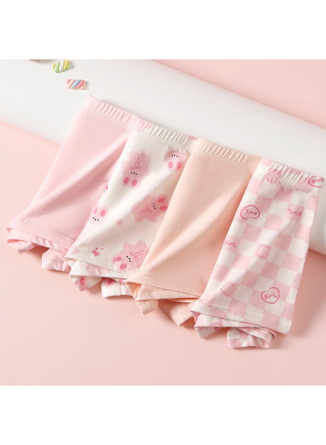Fentengcare Girls' Underwear, 10a Antibacterial, 4-pack, 100% Pure Cotton Crotch, Children's Boxer Briefs, Combed Cotto - Image 3