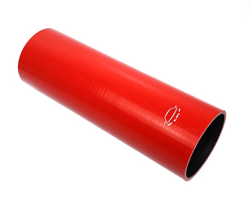 TenkeAuto 12" Long High Performance 4-Ply Reinforced 3.5" ID Straight Coupler Silicone Hose Turbo/Intercooler/Piping (RED 3.5'') - Image 5