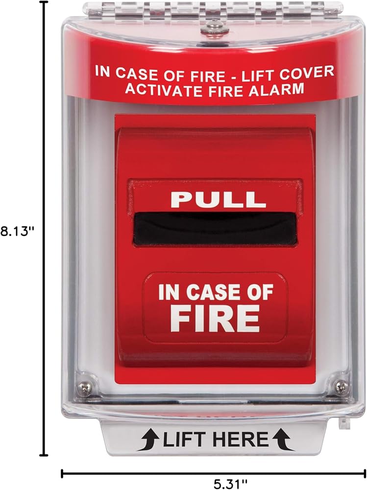 STI Safety Technology International, Inc. STI-13010FR Universal Stopper®, Flush Mount and Fire label, Indoor/Outdoor Protective Polycarbonate Cover for Pull Stations or Call Points - Image 4