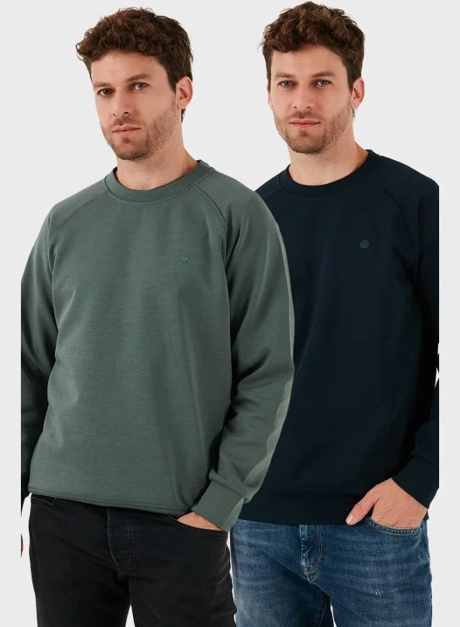 Buratti Stretch Cotton Relaxed Fit Crew Neck 2-Pack Sweat Men's SWEAT 5901210S2