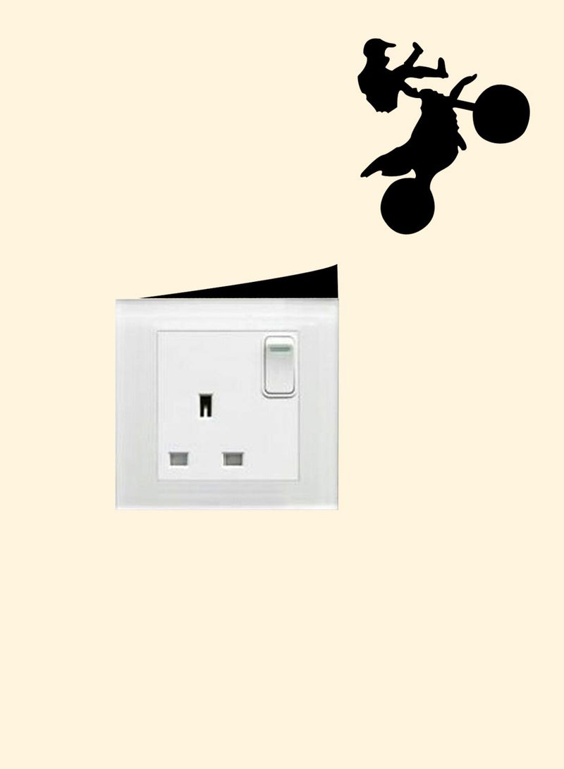 Trends on Wall Bike Man BoyStar Dog Love Elephant Switch Board Sticker  - Image 2