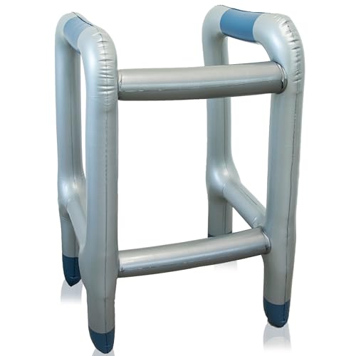 ArtCreativity Large Kids Inflatable Walker 1 Piece 335 Inches Gray Blow Up Walker Over The Hill Party Decorations 40th 50th 60th Birthday Decorations 100 Days of School Costume - Image 1