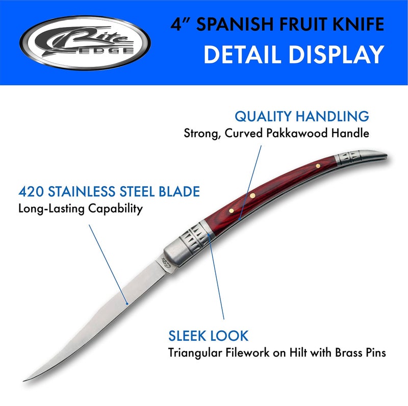 Rite Edge Szco Supplies 4-Inch Spanish Fruit Knife - Image 2