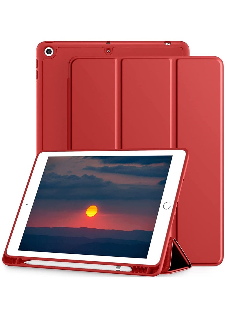 Case for iPad 9.7-Inch 2018 /2017 Model 6th 5th Generation Smart Cover Auto Wake/Sleep Red