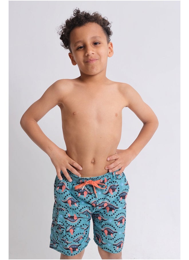 playmore - Dino Turquoise Swim Suit - Image 1
