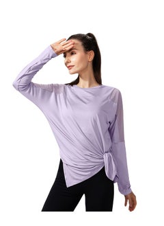 Generic Women's Mesh Running Sports T-Shirt Long Sleeved Loose Yoga Clothes Quick Drying Clothes  - Image 1