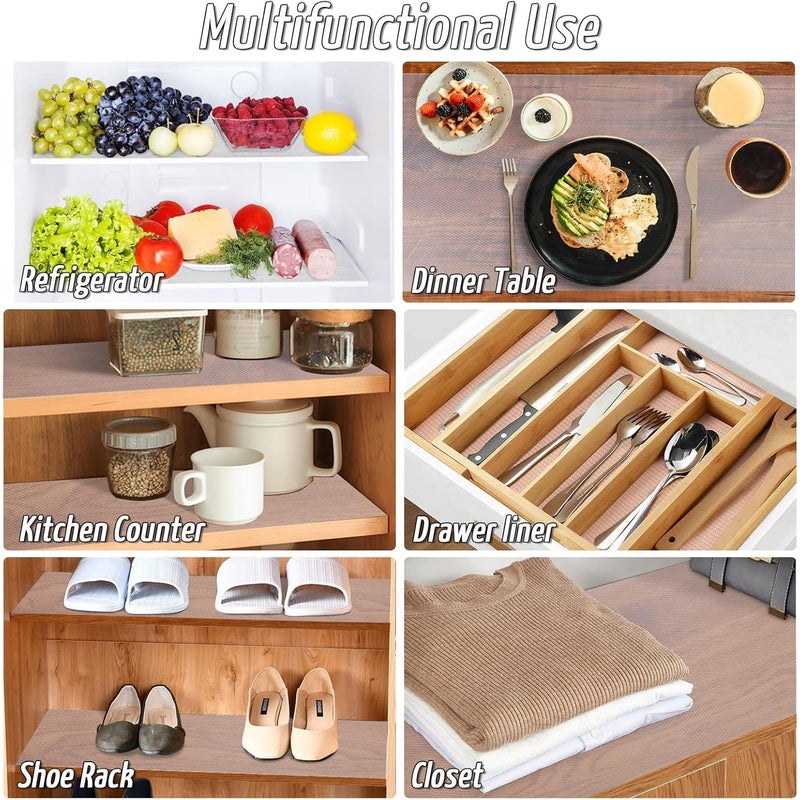 Go Hooked EVA Food Grade Anti-Slip Mat for Fridge, Shelf, Table & Drawer – Washable, Waterproof, Non-Adhesive, Multi-Purpose Liner for Home & Office Use – Cuttable & Reusable (White, 45cm X 5m) - Image 3