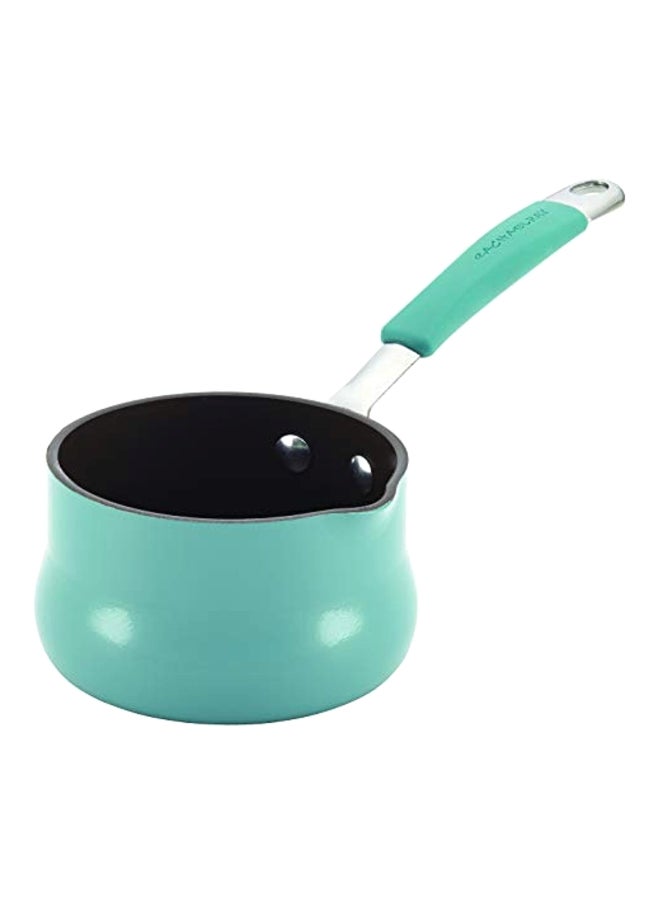 Rachael Ray Cucina Nonstick Butter Warmer, Hard Porcelain Enamel Aluminum, 0.75-Quart, Agave Blue - 16346 - Image 1