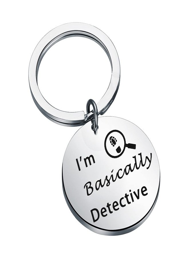 ميوسبارك هدية لمحبي الجريمة الحقيقية من MYOSPARK: سلسلة مفاتيح "أنا محقق في الأساس" - هدية مضحكة لمحبي الدراما البوليسية والشرطة (المحقق كي سي) - Image 1