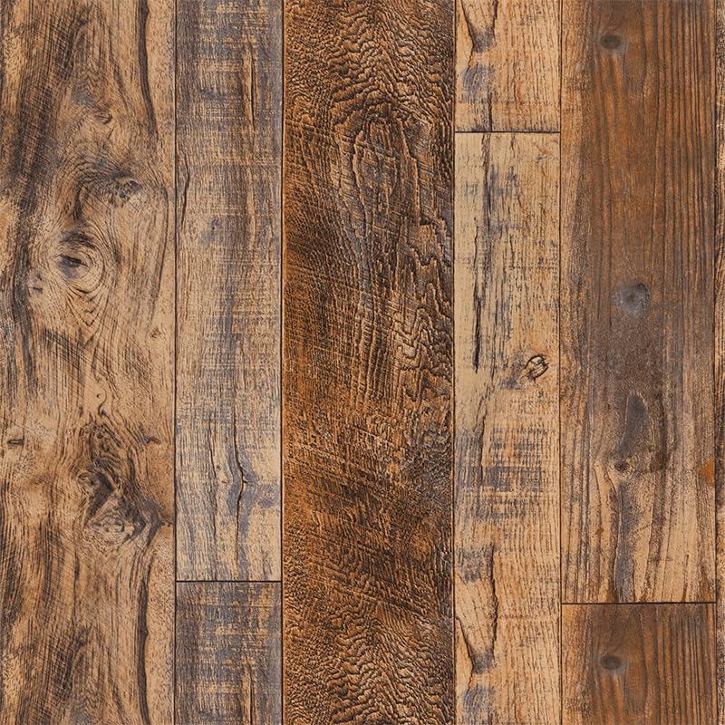 TANONE Wood Contact Paper Kitchen Peel and Stick Wallpaper, Self Adhesive Removable Wallpaper Countertops Waterproof, Shiplap Wall Paper Wood Vinyl Wrap for Cabinets Rustic Brown 17.5" x 393" - Image 1