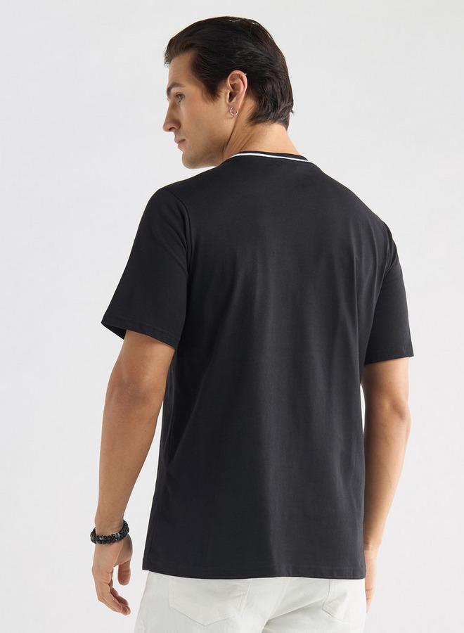 سبلاش فيڤ تيشرت سادة بياقة مستديرة وأكمام قصيرة - Image 3