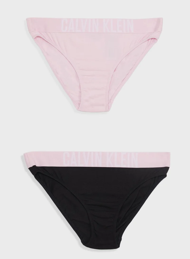 Calvin Klein Jeans Kids 2 Pack Logo Bikini Brief