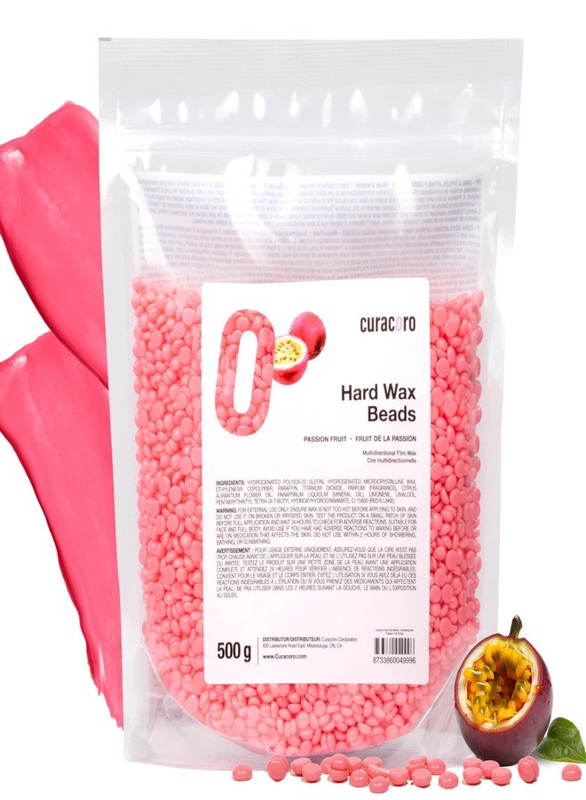 Curacoro Italian Wax Beans - 500g Hard Wax Beads for Full Body Hair Removal on Face, Body, Brazilian, Bikini, Legs, Underarms, Skin-Friendly Waxing Beads for Women & Men, Made in Italy (Passion Fruit) - Image 1
