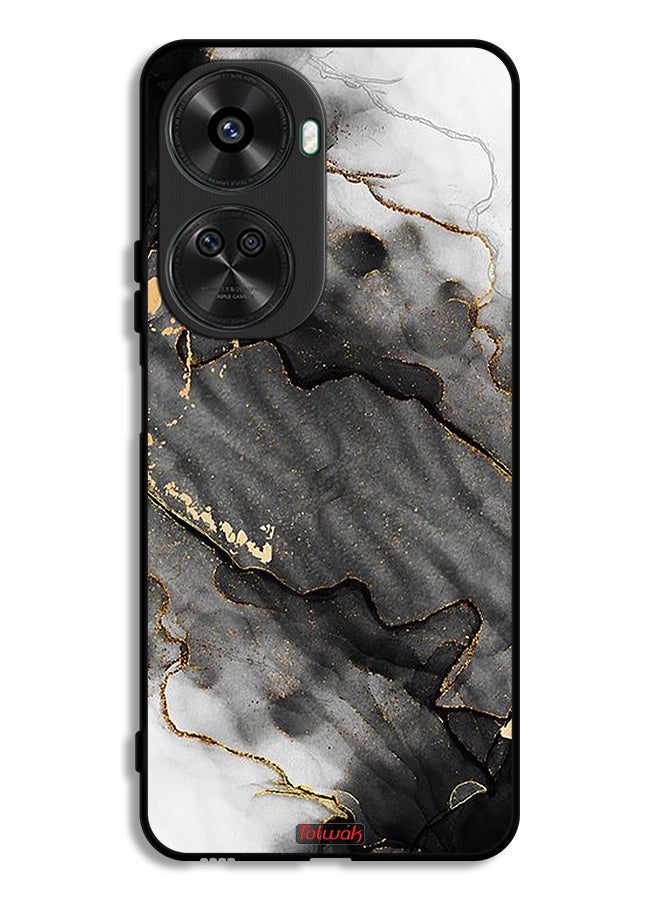 Tolwak غطاء حماية لهاتف هواوي نوفا 12 SE بتصميم رخام لامع - Image 1