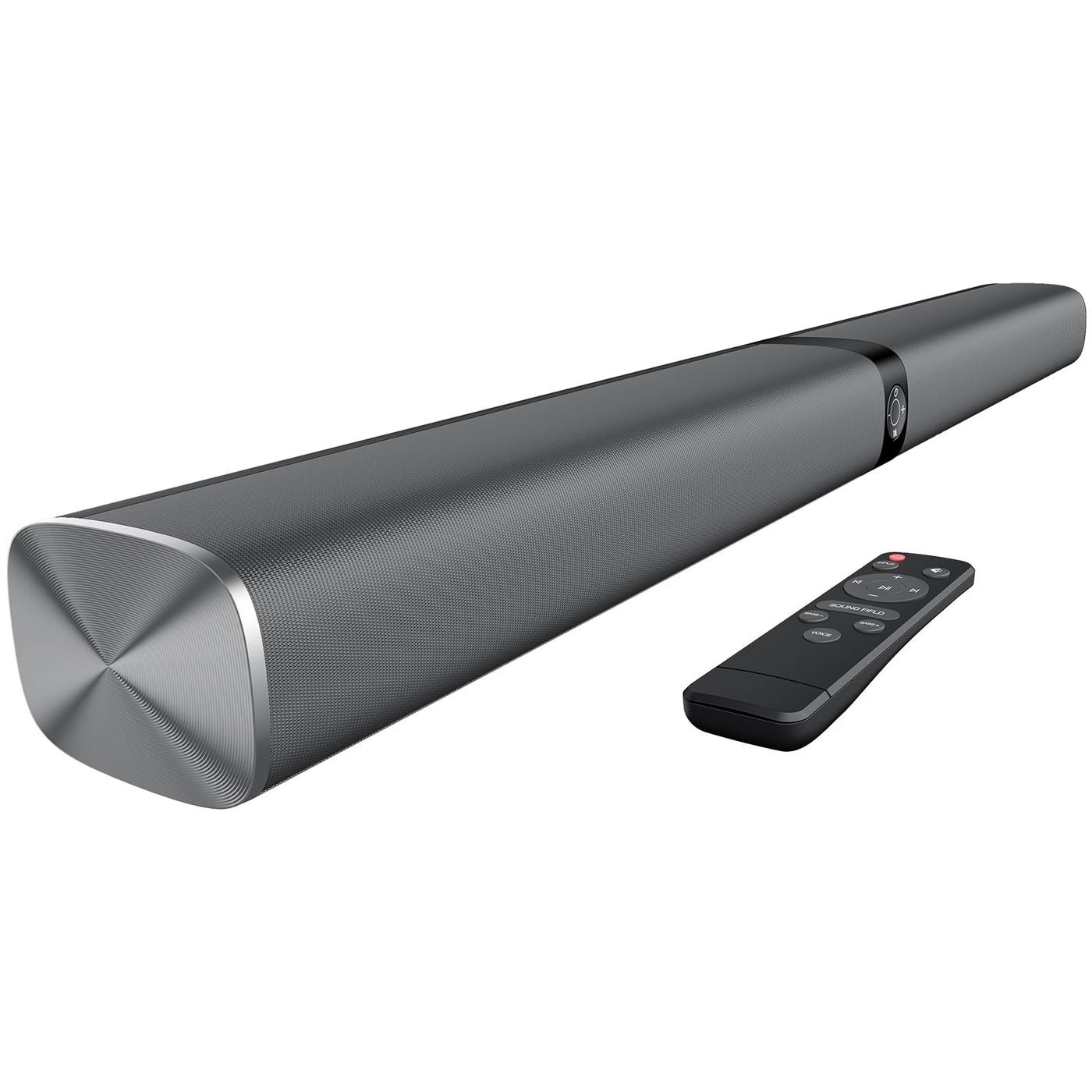 Assistrust Sound Bar for Smart TV, 80W Soundbar with Bluetooth/ARC/Opt/AUX Connect, Auto Volume Boost, 3 Equalizer Modes, 2 in 1 Detachable Soundbar for TV/PC/Gaming/Projectors