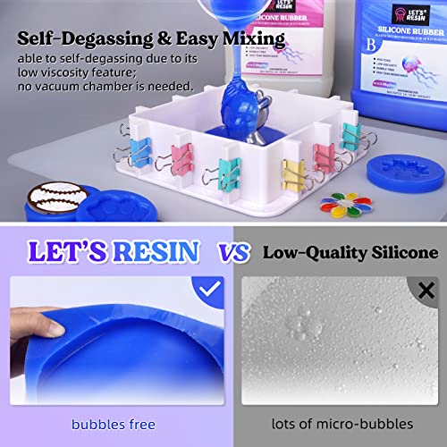 LET'S RESIN Silicone Mold Making Kit 30A,160oz/10Lbs Durable Mold Making Silicone Rubber, Fast Cure Platinum Cured Silicon, Self-Degassing Molding Silicon, Ideal for DIY Resin Molds - Image 5