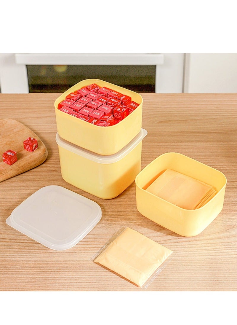 Y&D - 2PCS Sliced Cheese Butter Block Container, Mini Square Slice Keeper with Lid - Image 1