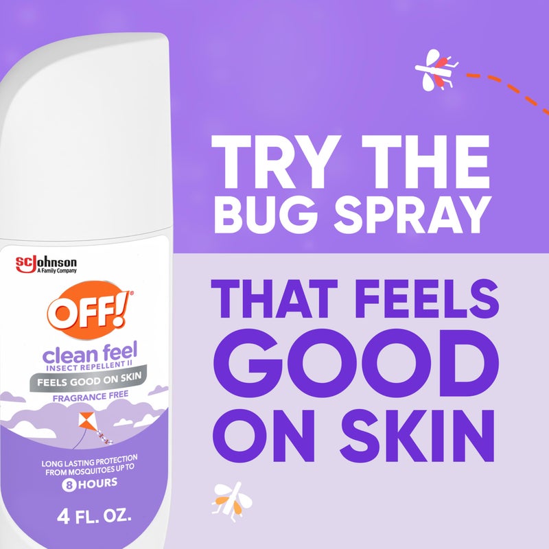OFF! Clean Feel Insect Repellent Spritz with 20% Picaridin, Bug Spray with Long Lasting Protection from Mosquitoes, Feels Good on Skin, 4 oz - Image 5