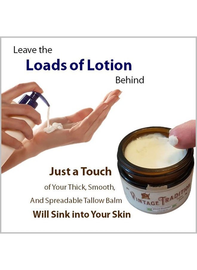 vintage tradition - Beef Tallow All Purpose Balm – Healing, Hydrating Spice Oils Skin Care Salve Replaces Body Lotion, Hand Cream, More – Essential Oil, Olive Oil, and Grass-Fed Tallow, 2 fl. oz. - Image 1
