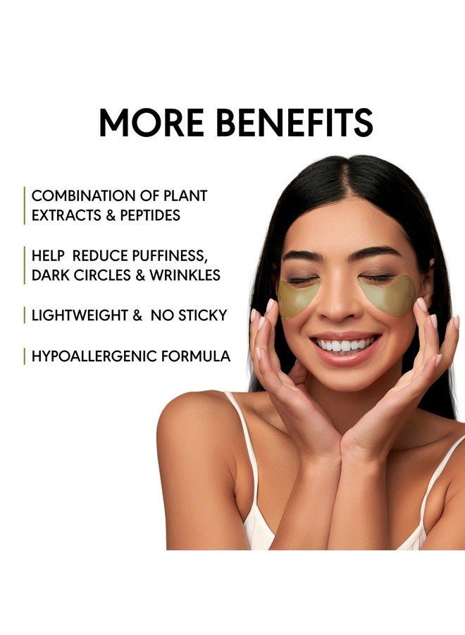 KINPUR ORGANIC COSMETICS Green Tea Under Eye Patches For Wrinkles And Eye Bags Eye Masks For Dark Circles And Puffiness With Collagen Hyaluronic Acid Under Eye Mask For All Skin Types 30 Pairs - Image 5
