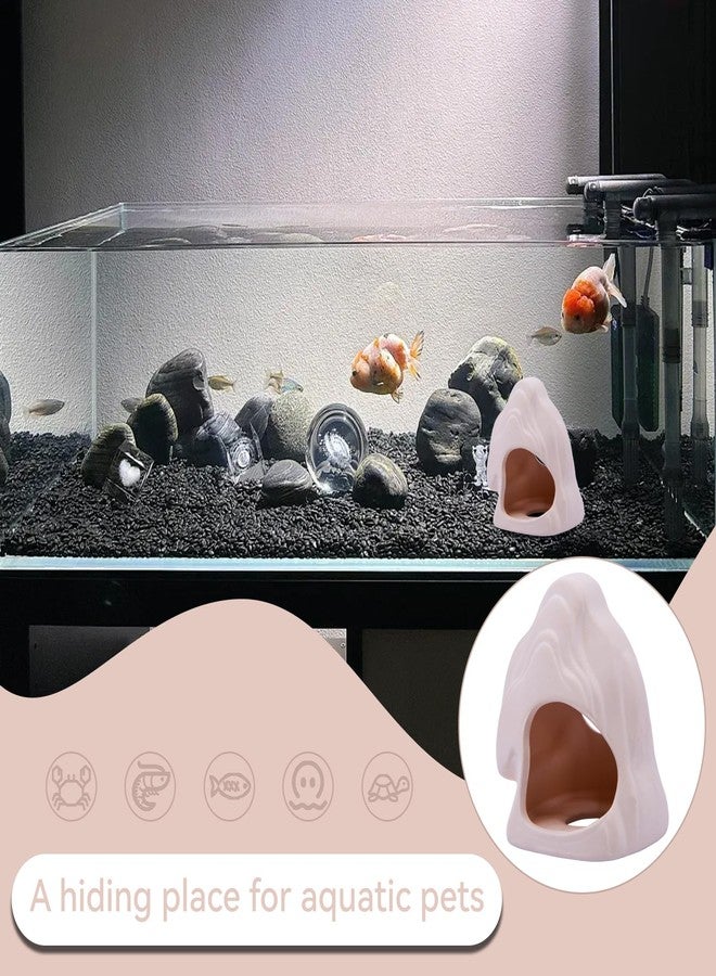 Saim Aquarium Ceramic Cave Decorations, Betta Fish Tank Accessories Hideaway Decor for Goldfish Shrimp Breed Swim Play and Hide Fit for 10 Gal Betta Fishtank - Image 4