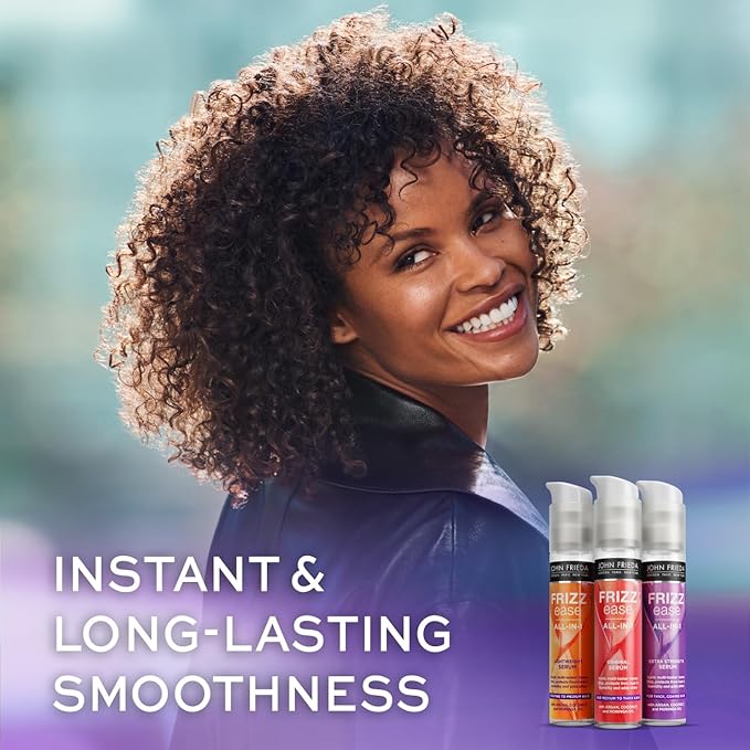 John Frieda Frizz Ease Allin1 Extra Strength Serum 50ml for Thick Coarse Hair - Image 3