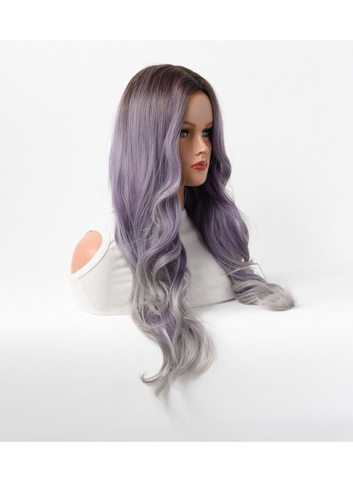 إستيل شعر مستعار أنثى طويل مجعد شعر مموج كبير متوسط ​​طويل كامل أغطية الرأس رمادي رمادي - Image 3