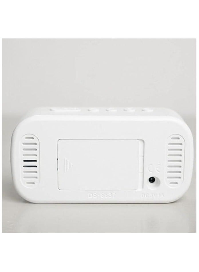 ساعة منبه رقمية عاكسة بشاشة LED ، أضواء مضيئة ، للديكور المكتبى، طاولة وديكور المنزل، عرض وقت بيضاوي - Image 3