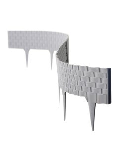 GardenPlast GardenPlast® RattanPalisade - Plastic Lawn Edge Garden Palisade Rattan Look Flower Bed Border Flexible Fence Garden Bed Edge Grass Side Decoration-Green 2.4m  - Image 3