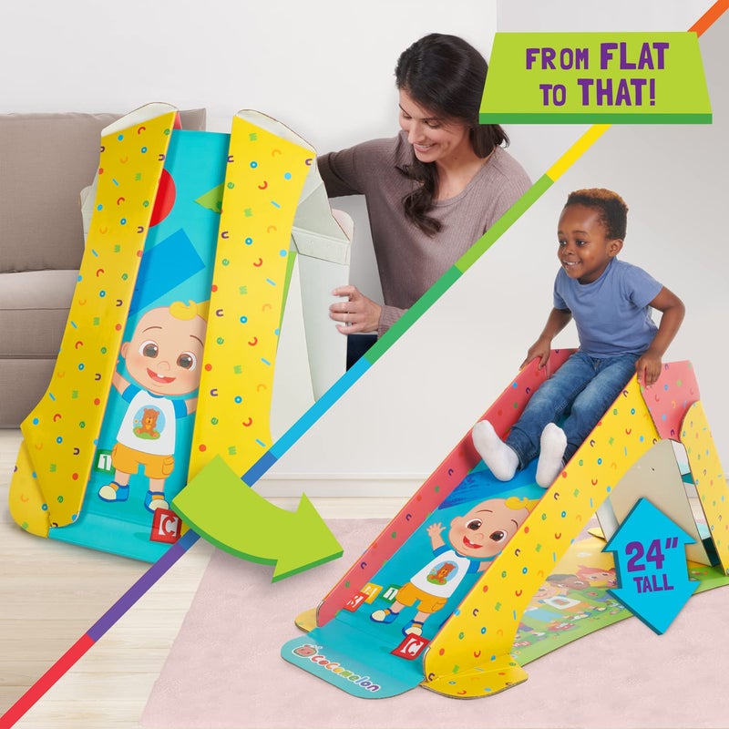 Pop2Play حديقة كوكوميلون الداخلية للأطفال من بوب2بلاي بتقنية ستروكفولد منزلق كرتوني للأطفال من واووي متعدد الألوان - Image 3